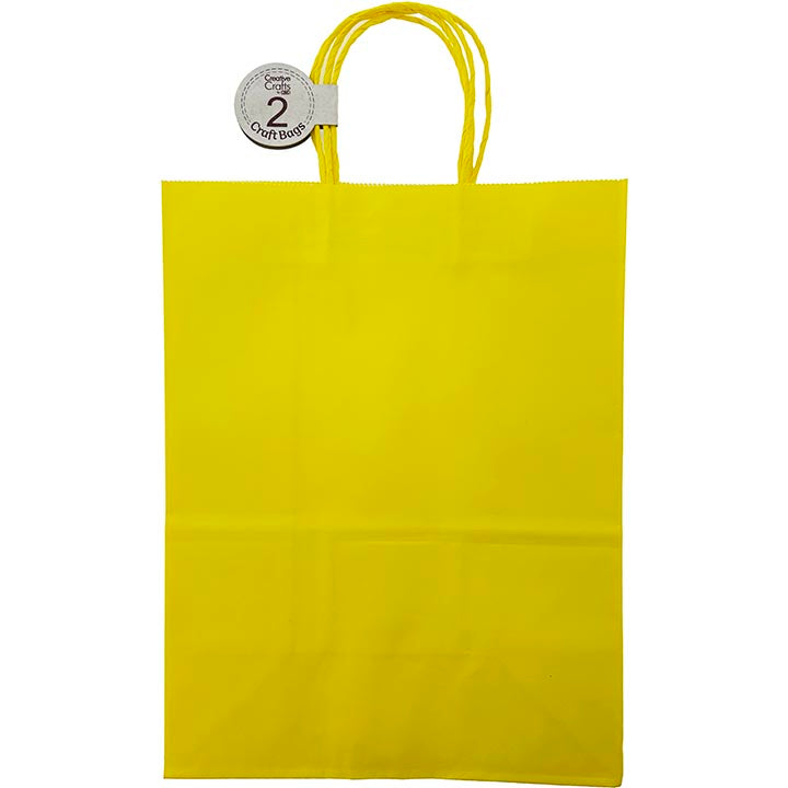 CRAFT BAG LARGE 10x5.5x13IN YELLOW 2PC