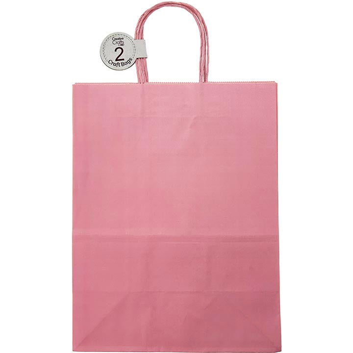 CRAFT BAG LARGE 10x5.5x13IN LT PINK 2PC