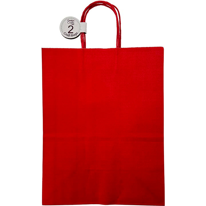 CRAFT BAG LARGE 10x5.5x13IN RED 2PC