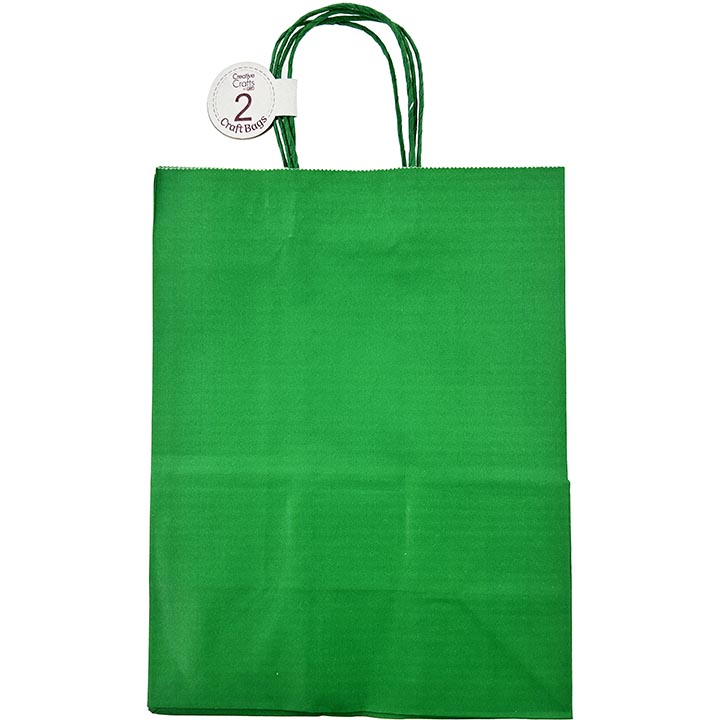 CRAFT BAG LARGE 10x5.5x13IN DK GREEN 2PC