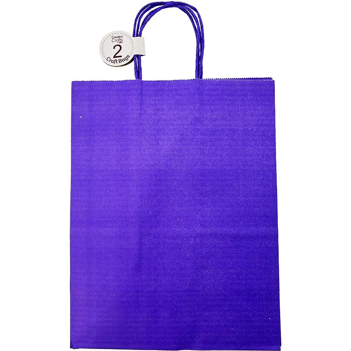 CRAFT BAG LARGE 10x5.5x13IN DK PURPLE 2PC