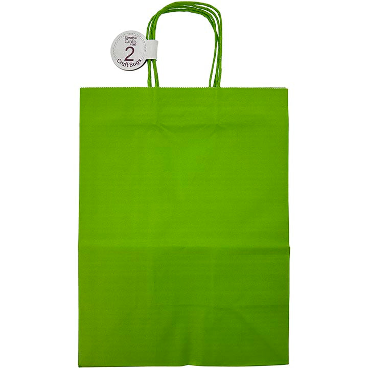 CRAFT BAG LARGE 10x5.5x13IN LT GREEN 2PC