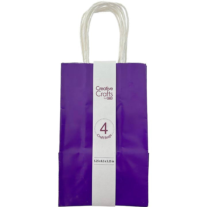 CRAFT BAG SM 5.25x3.27x8.5IN GLOSSY PURPLE 4PC