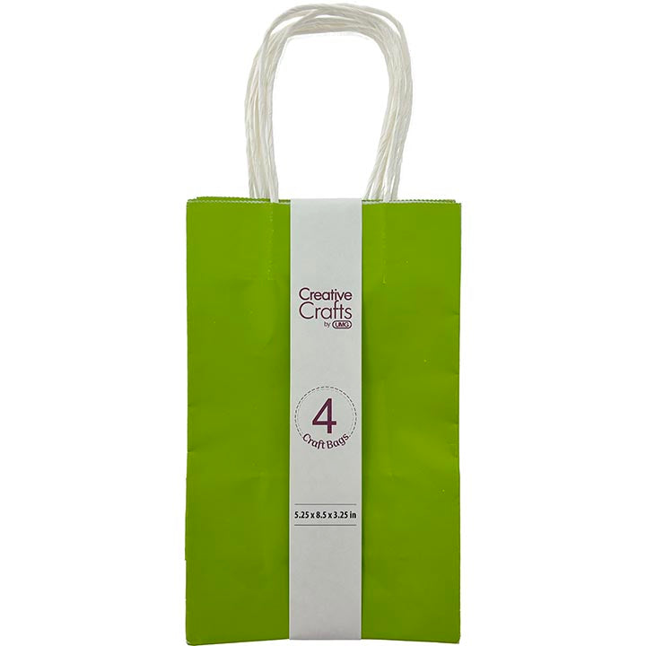 CRAFT BAG SM 5.24x3.27x8.5IN GLOSSY LT GREEN 4PC