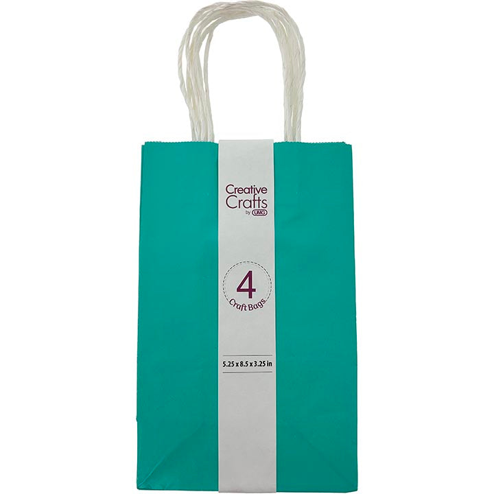 CRAFT BAG SM 5.24x3.27x8.5IN GLOSSY TEAL 4PC
