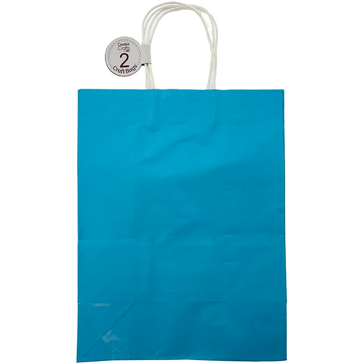CRAFT BAG LG 10x5.5x13IN GLOSSY BLUE 2PC