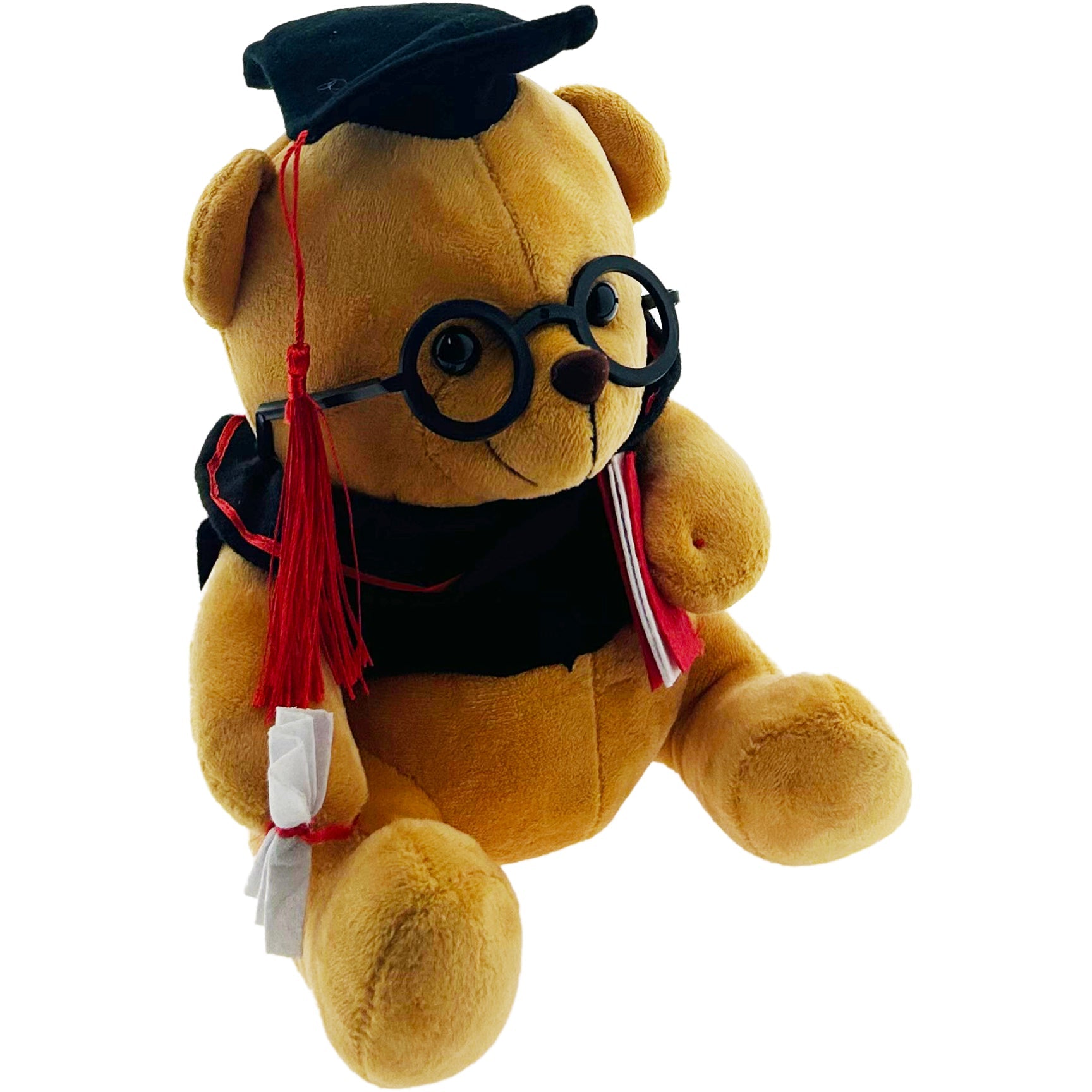 TEDDY BEAR W/ GRADUATION HAT BROWN 22CM