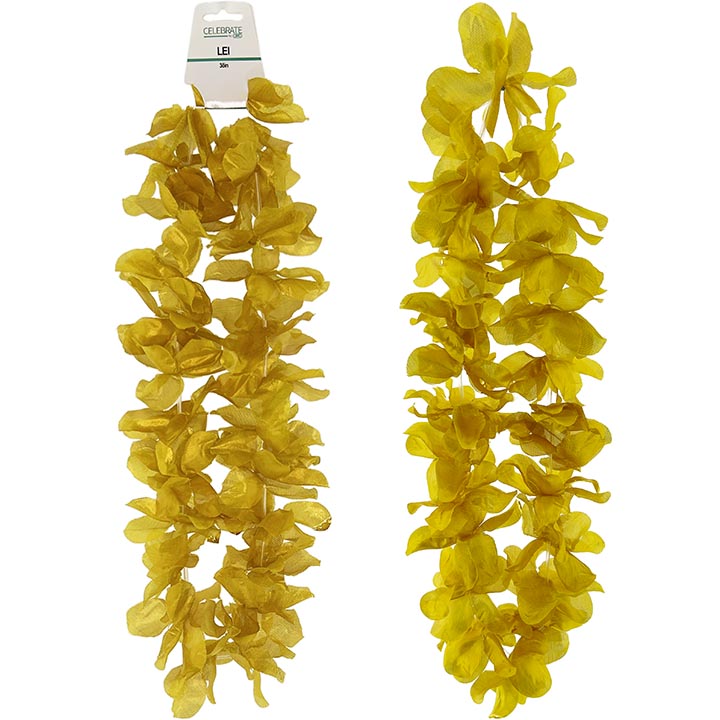 FLOWER LEI METALLIC GOLD