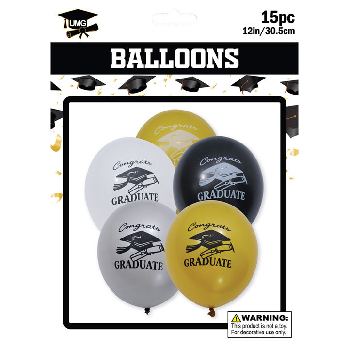 BALLOON 15PC 12in (30.48cm)