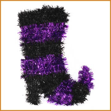 TINSEL WITCH BOOT 12INx9IN