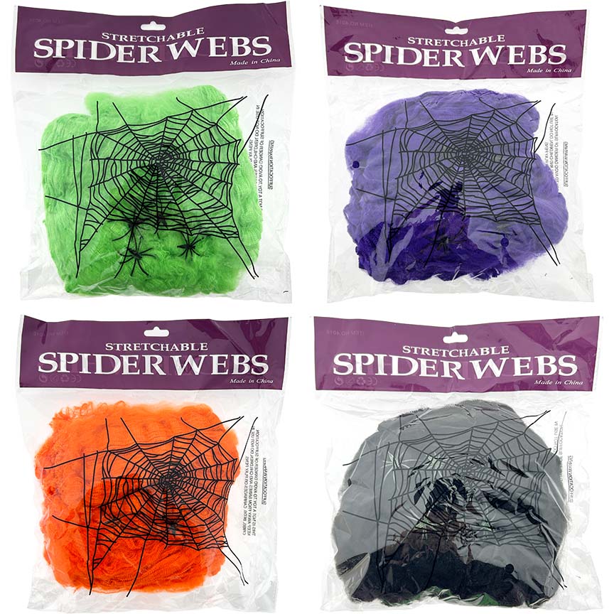 SPIDER WEB 4SPIDERS 2OZ 4COL ASTD