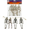 SKELETON HANGING DECOR 4PC 15CM
