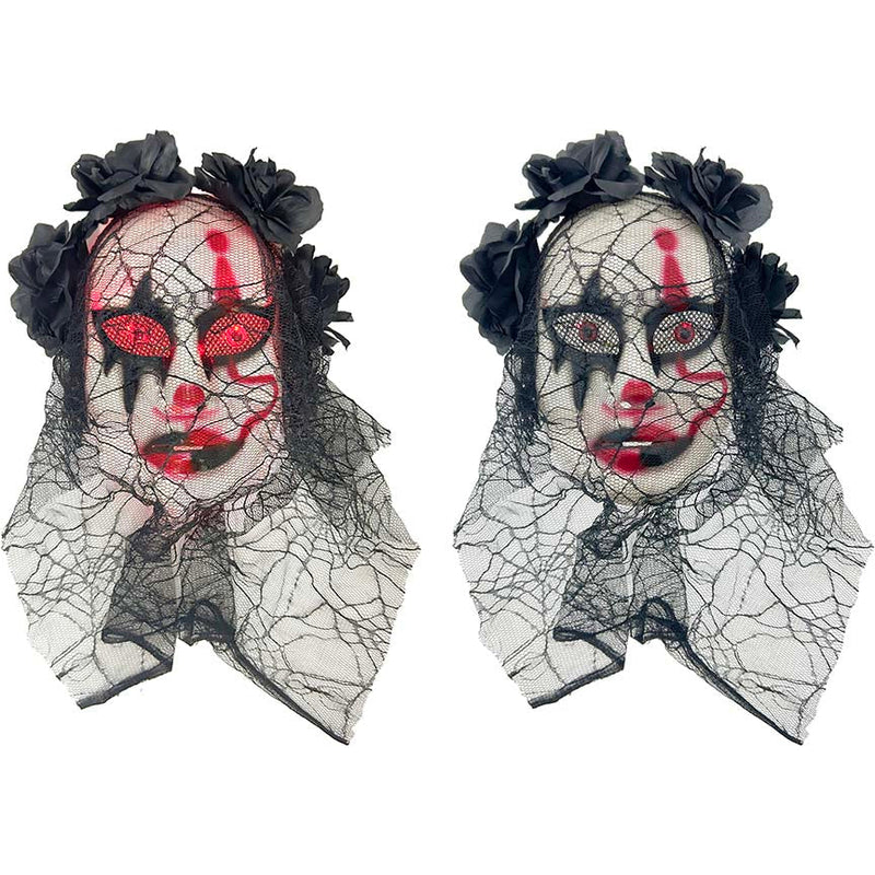 MASK HALLOWEEEN W/ VEIL LIGHT UP