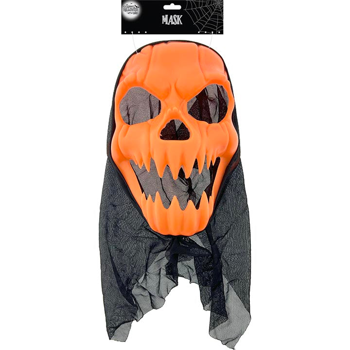 MASK HALLOWEEN SKULL ORANGE