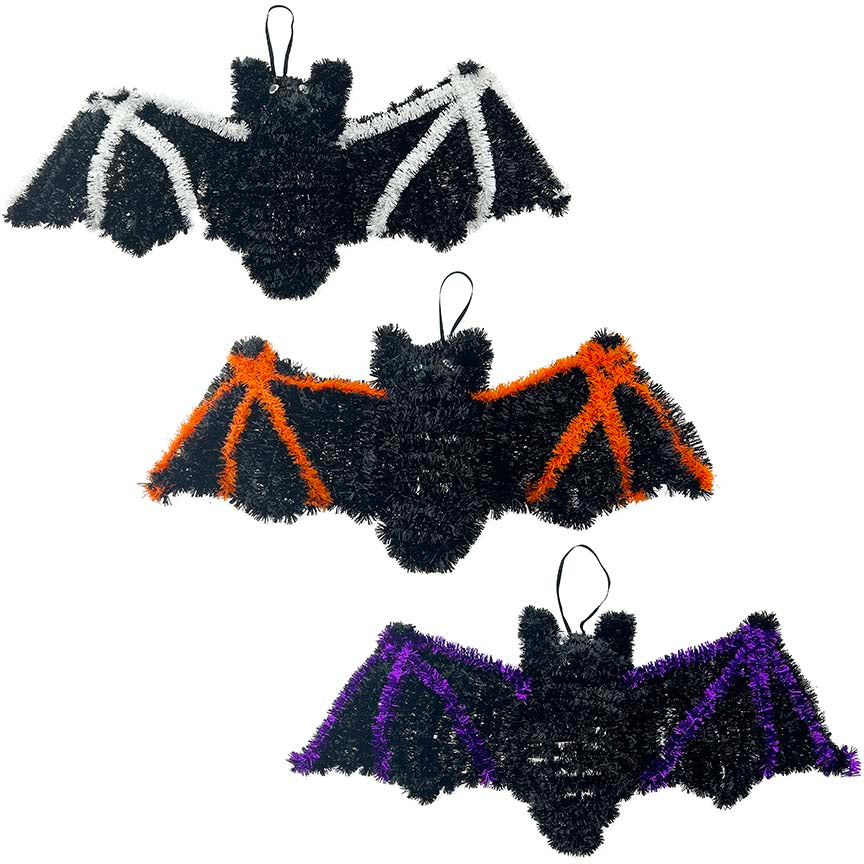 TINSEL BAT 46x21CM 3ASSTD