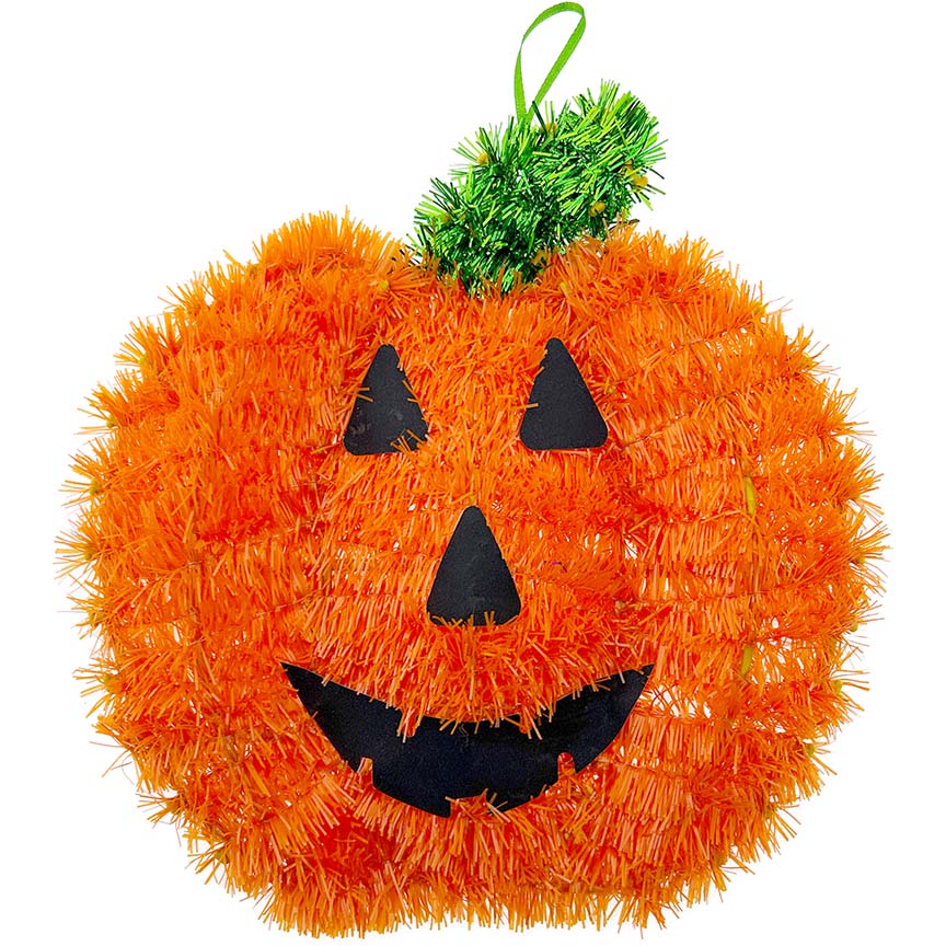 TINSEL JACK-O-LANTERN 28x27CM