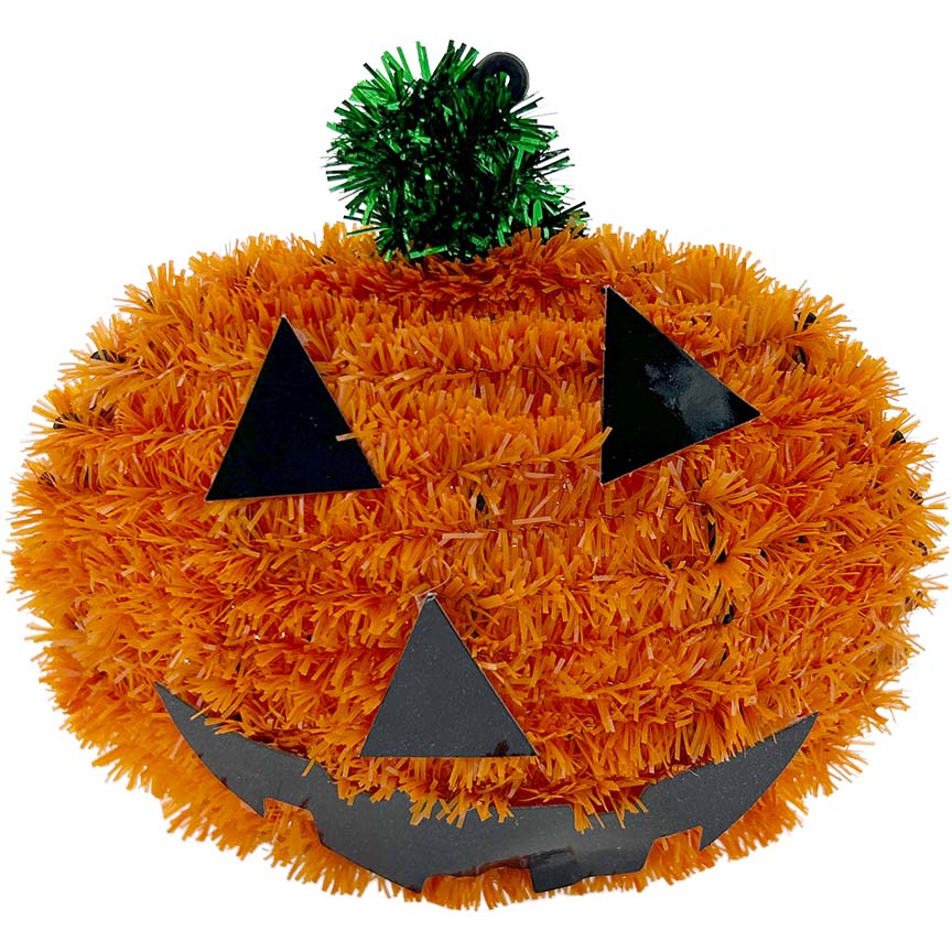 TINSEL JACK-O-LANTERN 3D 15x13.5CM