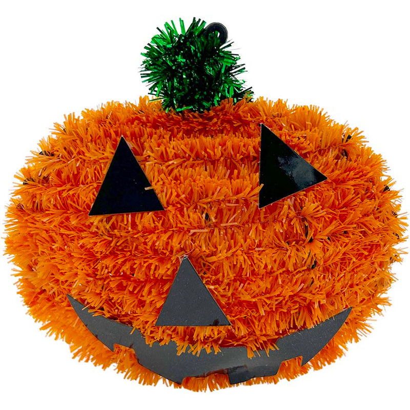 TINSEL JACK-O-LANTERN 3D 15x13.5CM