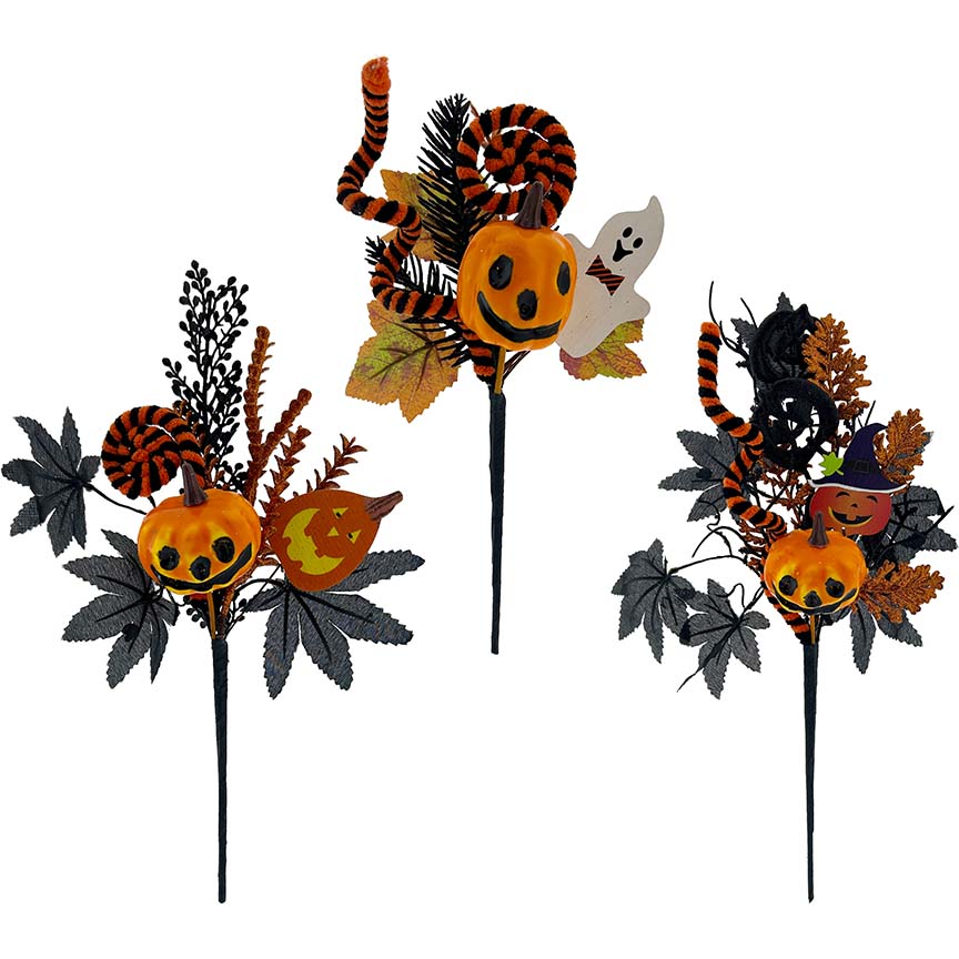 PICK HN W/ PUMPKIN DÉCOR 30CM 3ASTD
