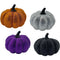PUMPKIN GLITTER DECOR 11x6CM 4ASTD