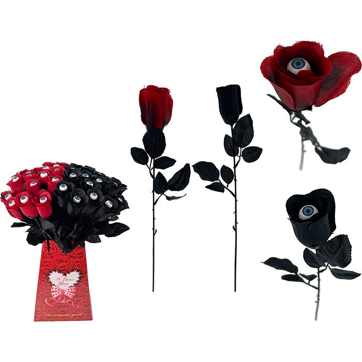 ROSE STEM W/ EYEBALL 16.5IN 2ASTD