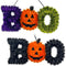 TINSEL DECOR PUMPKIN BOO 14.5IN 2ASTD
