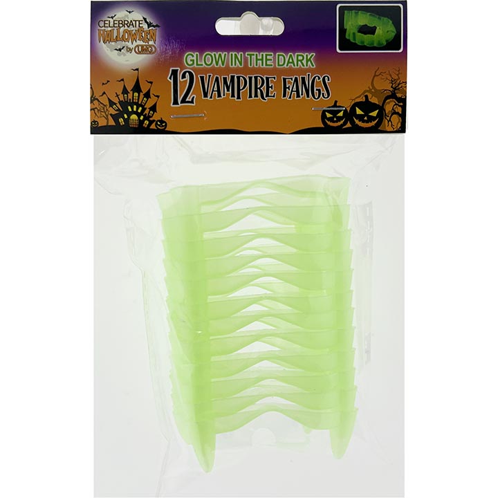 VAMPIRE FANGS 12PC GLOW IN THE DARK