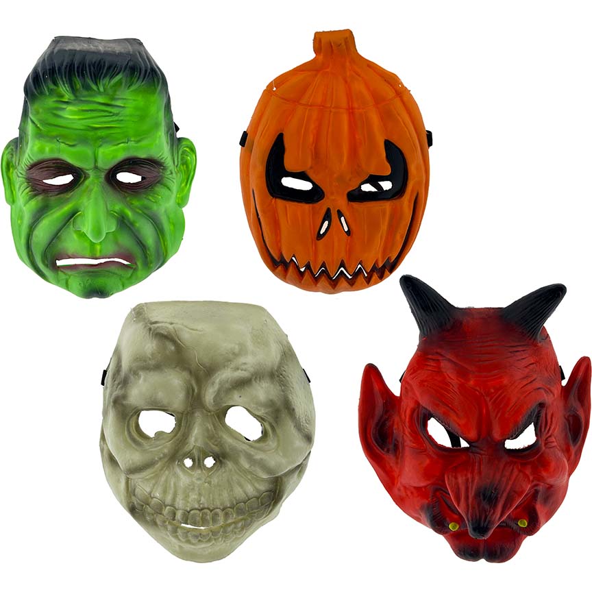 MASK HALLOWEEN PVC 4ASTD