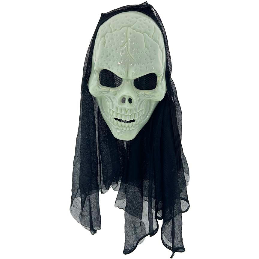 MASK SKULL W/ CLOTH GLOW IN THE DARK