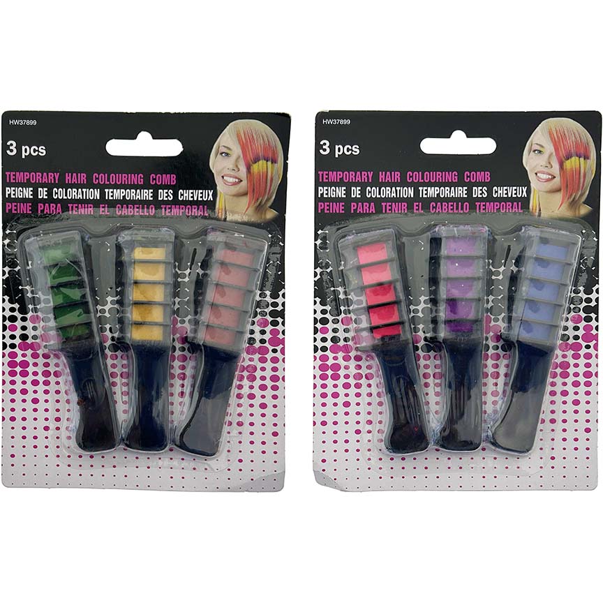 COMB HAIR COLORING 3PK 9.5CM 2ASTD