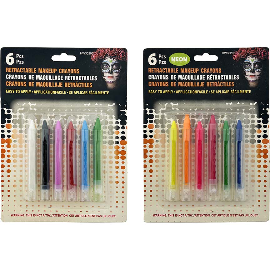 CRAYON MAKE UP STICK HN 6PK 9CM