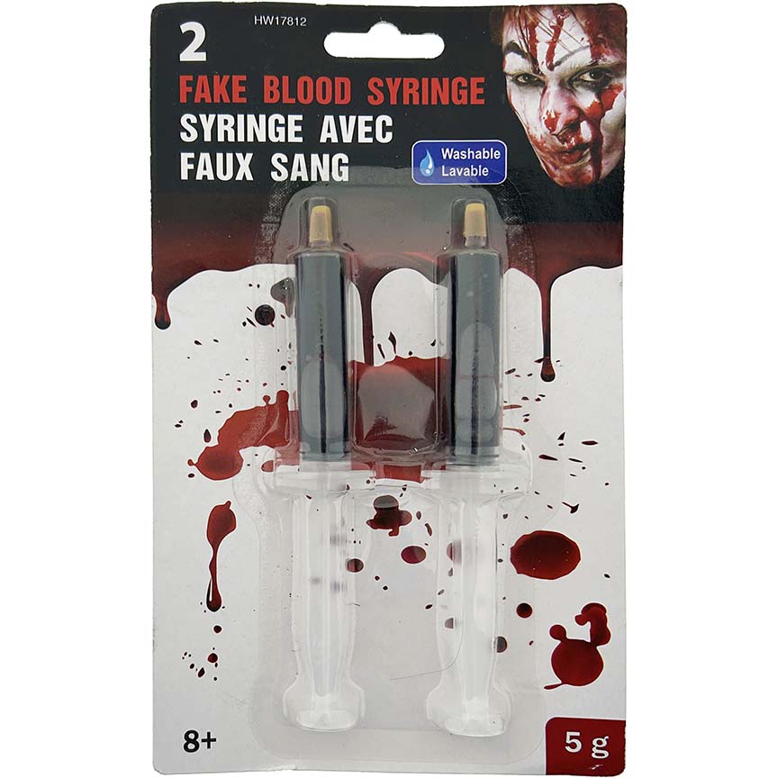 FAKE BLOOD SYRINGE 2PK 5G