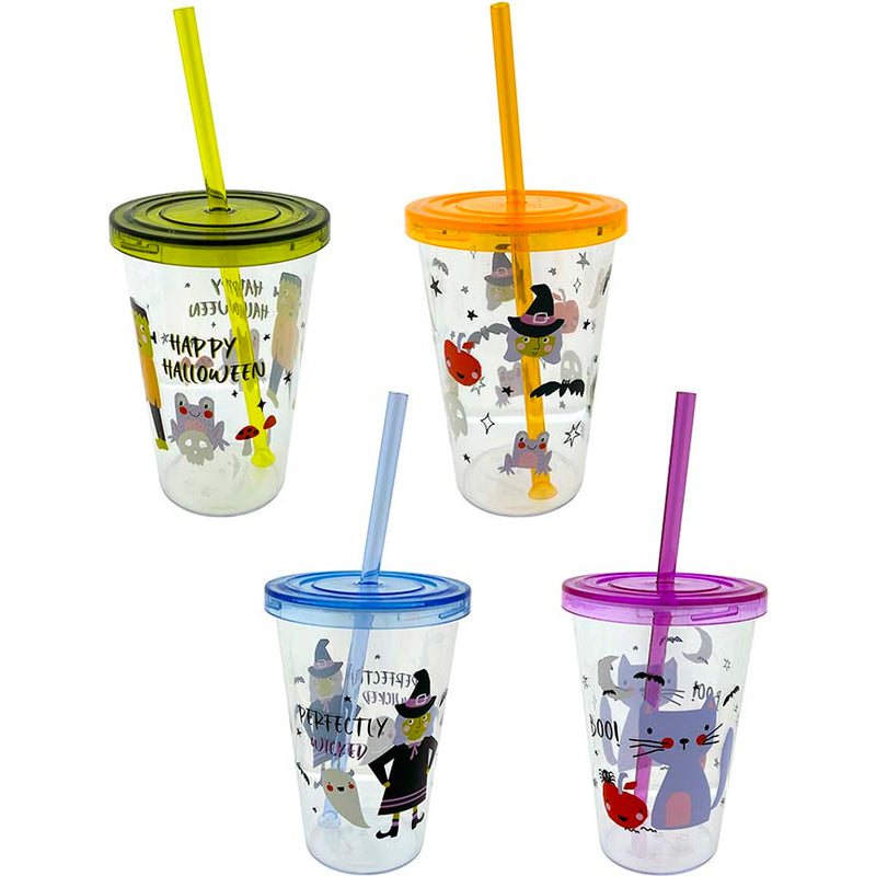 STRAW CUP HN 9x13CM 410ML 4ASTD