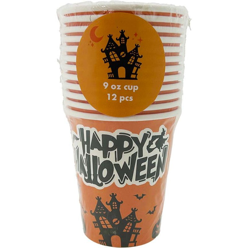 PAPER CUP  HALLOWEEN 12PC 9OZ