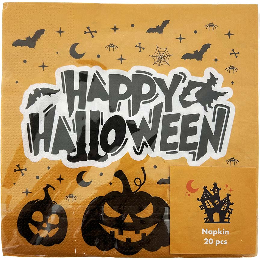 NAPKINS HALLOWEEN 16PC 6.5IN