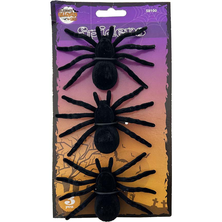 SPIDERS 3PC 10.2x6.8CM BLACK