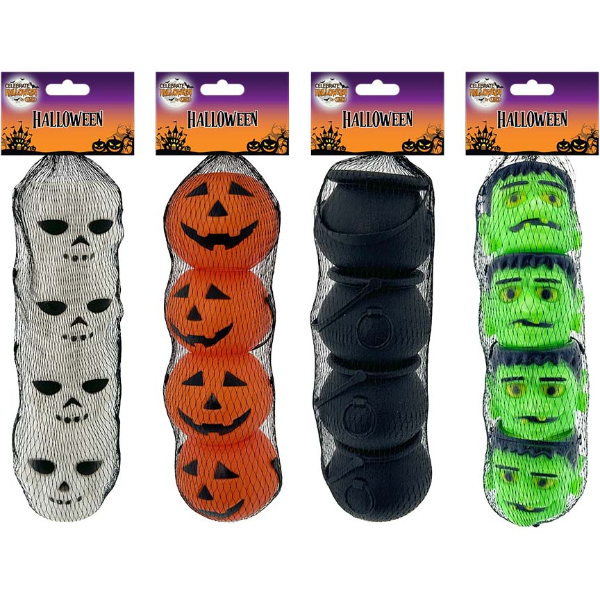 MINI BUCKET HALLOWEEN 4PC 6CM 4ASTD