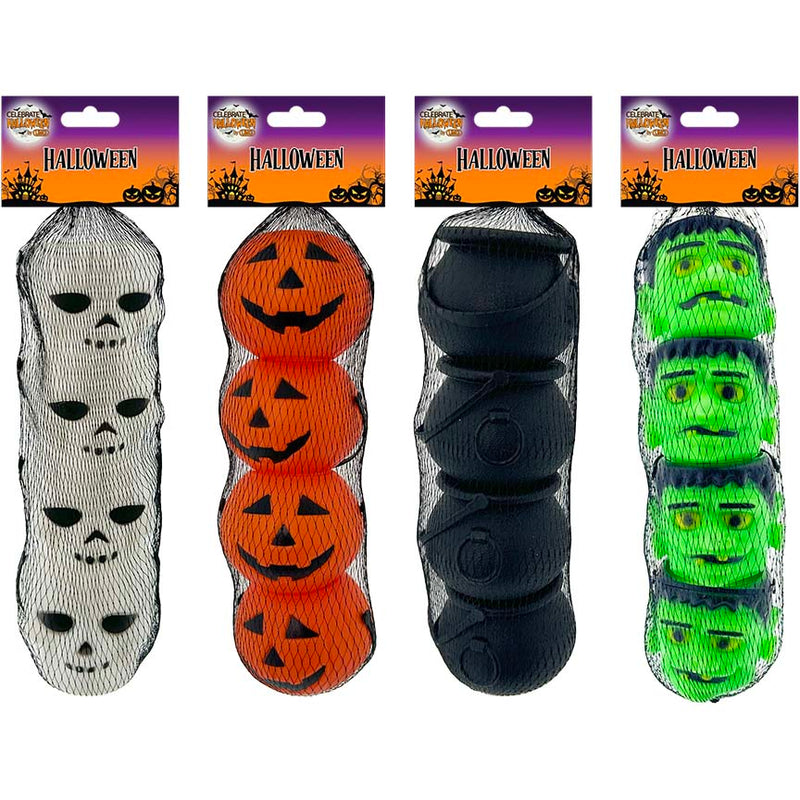 MINI BUCKET HALLOWEEN 4PC 6CM 4ASTD