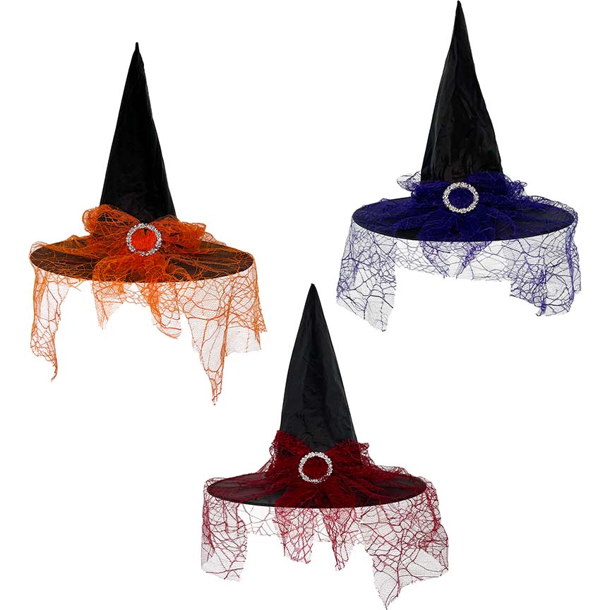 HAT WITCH BLACK BOW BUCKLE ASSTD