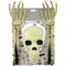 GROUND DECOR SKULL W/HAND 19CM