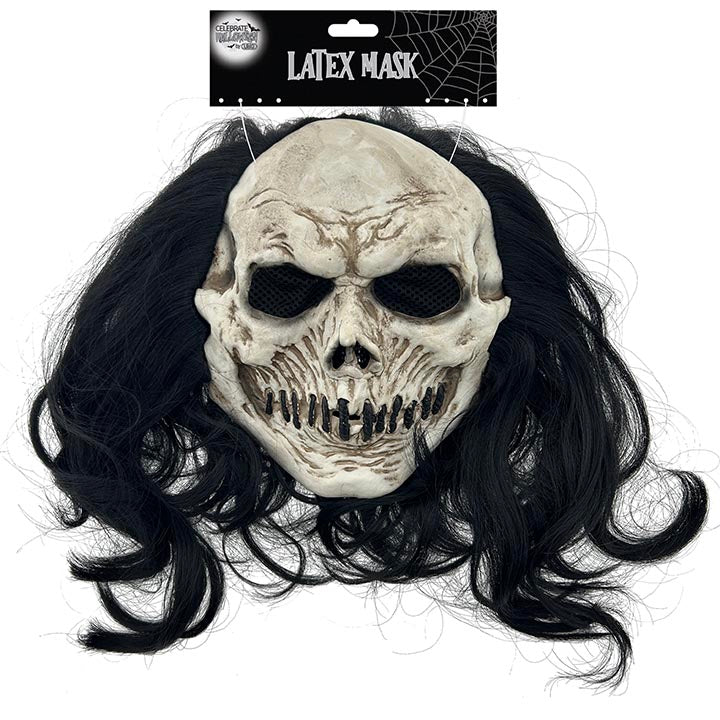 MASK HN SKULL LATEX W/ HAIR