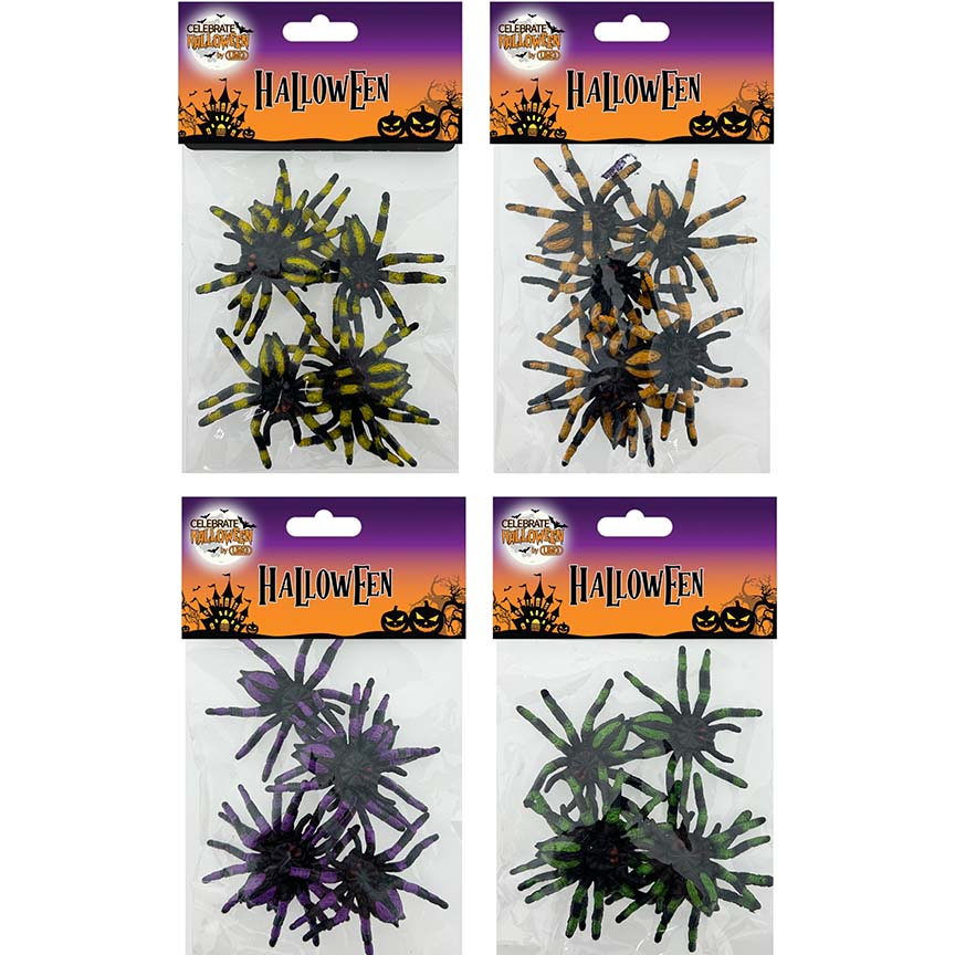 SPIDERS HN COLORED 6.3CM 6PK 4ASTD