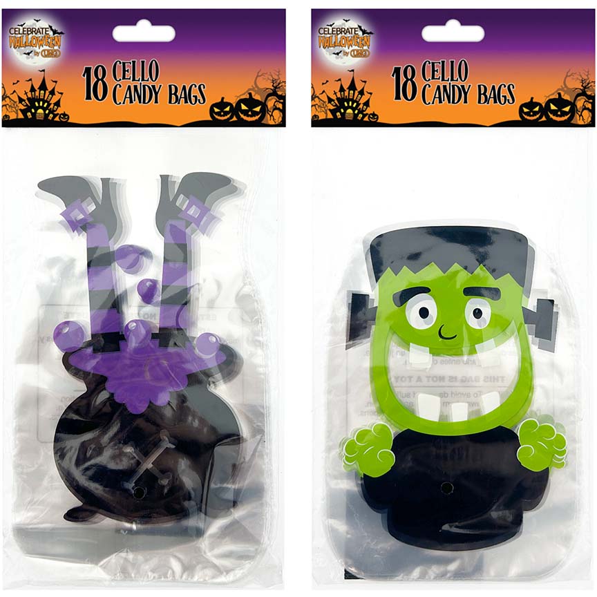 CANDY BAGS CELLO HN 18PK 2ASTD