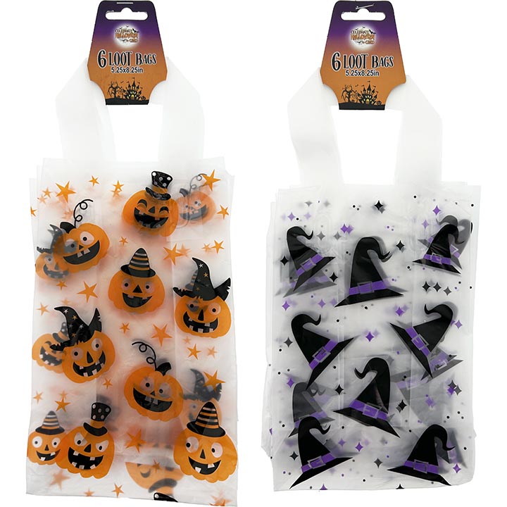 LOOT BAGS 6PK 8.25x5.25IN 3ASTD