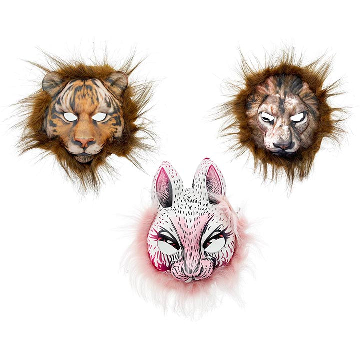 ANIMAL MASK 3 ASSORTED TIGER