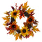 WREATH SUNFLOWER 4FL FALL 50CM