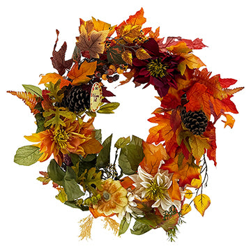 WREATH FLOWER FALL 60CM