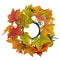 HARVEST MAPLE LEAVES CANDLE RING 9CM