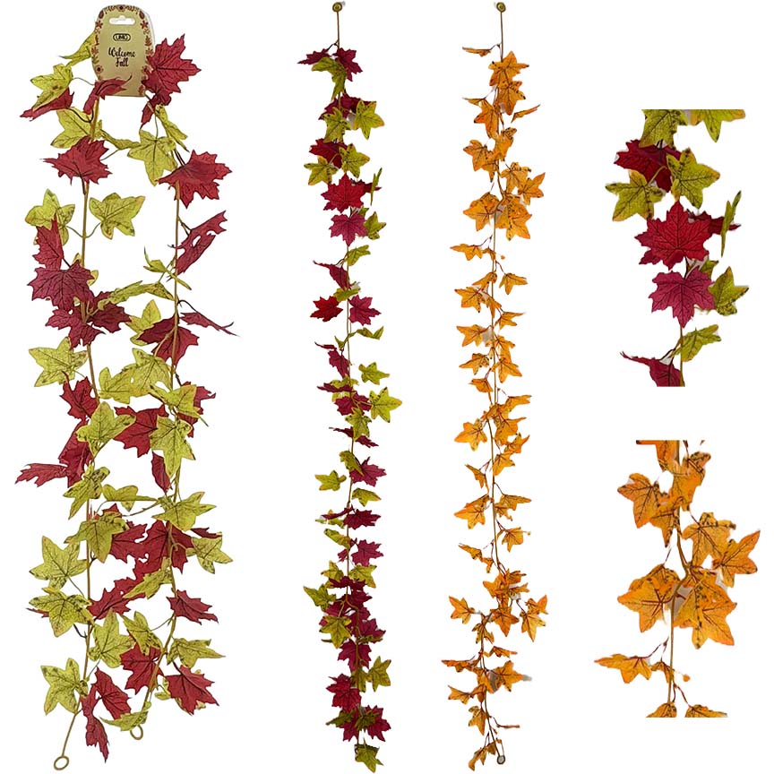 MAPLE LEAVES GARLAND 1.7M 2ASTD