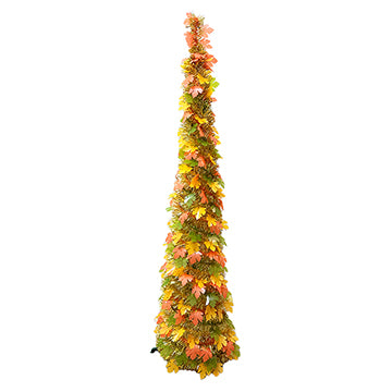 FALL TINSEL CONE TREE 1.5M